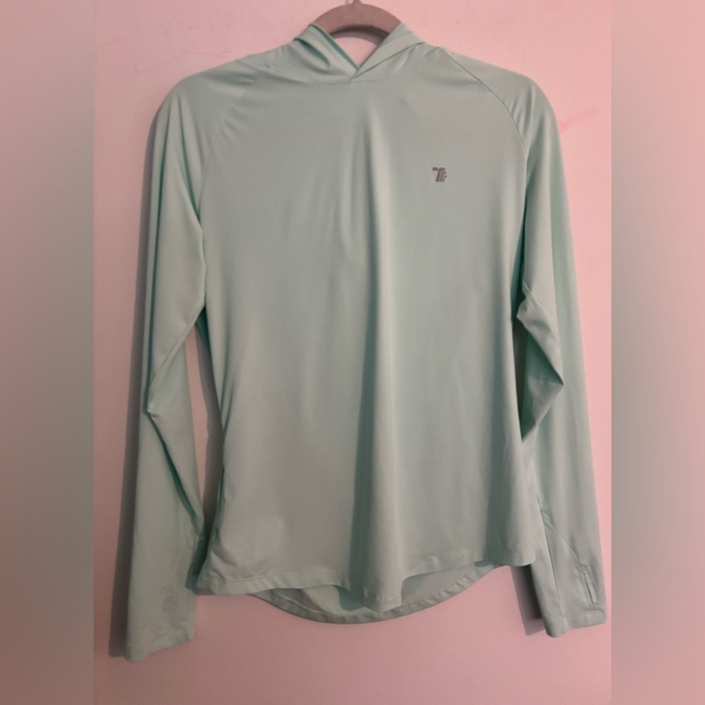 TBMPOY Womens Sz‎ Sm UPF 50+ Sun Protection Hoodie Long Sleeve Lightweight Mint
